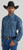 Wrangler Mens Western Long Sleeve Blue Logo Plaid Shirt