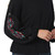 Wrangler Ladies  Black Gathered Waist Embroidered Long Sleeve Shirt