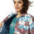 Ariat Womens Baja Jacquard Shacket Shirt Jacket