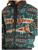 Rock & Roll Cowgirl Women's Teal Aztec Print Sherpa Snap Up Jacket