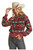 Rock & Roll Cowgirl Women's Burgundy Aztec Print Sherpa Pullover