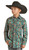 Rock & Roll Cowboy Boy's Turquoise Aztec Print Long Sleeve Western Shirt