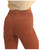 Rock & Roll Denim Women's High Rise Flare Corduroy Pants in Rust Brown