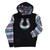 Cowgirl Hardware Youth Girls Black and Serape Horseshoe Graphic Long Sleeve Pullover Hoodie