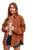 West & Wild Womens Rust Oversized Corduroy Shacket