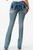 Grace In LA Womens White Leather Horseshoe Embroidered Light Wash Mid Rise Bootcut Jeans