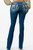 Grace In LA Womens Low Rise Medium Wash Dream Catcher Embroidered Boot Cut Jeans