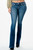 Grace In LA Womens Low Rise Medium Wash Dream Catcher Embroidered Boot Cut Jeans