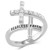 Montana Silversmiths Fearless Faith Crystal Cross Ring