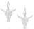 Montana Silversmiths Chiseled Steer Head Earrings
