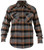 Noble Outfitters Men's Brawny Snap Front Charcoal Heather Plaid Flannel Long Sleeve Shirt