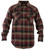 Noble Outfitters Men's Brawny Snap Front Dark Port & Tundra Plaid Flannel Long Sleeve Shirt