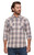 Threadgrit Men's Gordon Vintage Washed Shirt - White/Red/Blue