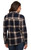 Threadgrit Women's Caroline Flannel Shirt - Navy/Brown
