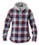 Noble Outfitters Women's Winter Blue Plaid Hooded Flannel Shirt Jacket