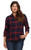 Threadgrit Women's Madelyn Flannel Shirt - Navy/Red