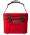 Yeti Roadie 24 Hard Cooler front with strap up in rescue red