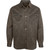 North River Men's Dark Brown Cotton Suede Snap Shirt Jacket