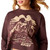 Ariat Womens Clove Brown Desert Horse Long Sleeve Crop Tee