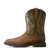 Ariat Mens Brown and Olive Groundstomper Pull On Square Toe Boots Ariat Mens Brown and Olive Groundstomper Pull On Square Toe Boots