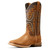 Ariat Mens SuntanRoughout and Rusty Brown Brushrider Wide Square Toe Boots