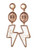 Silver Strike Ladies White Lightning Bolt Design Earrings