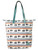 Ariat Women's Buffalo and Multi Colored Cruiser Tote with Turquoise Leather Trim and Handles