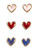 Blazin Roxx Heart Shaped Ladies Earrings - Multi Colored