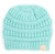 C.C Beanie Girls Solid Fuzzy Lined Mint Beanie