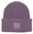 C.C Beanie Ribbed Violet Beanie with Rubber Patch