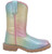 Dan Post Girls 8" Pull On Ombre Rainbow Multi Western Boots