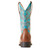 Ariat Women's Blue/Brown Round Up Wide Square Toe Stretch Fit Western Boot Ariat Women's Blue/Brown Round Up Wide Square Toe Stretch Fit Western Boot