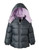 Pink Platinum Big Girl's Ripstop Puffer Winter Jacket, Ebony