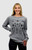 Liberty Wear Womens Grey Steer Skull Long Sleeve Shirt