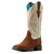 Ariat Women's Round Up Ruidoso Cedar/White Western Square Toe Boots