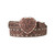 Angel Ranch Ladies Brow/Pink Leather Belt with Floral Embossed Tabs and Heart Shaped Buckle