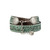 Nocona Ladies Turquoise Leather Belt with Floral Filagree and Silver Glitter Underlay