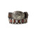 Nocona Boys Brown Leather Belt with Embroidered Multi Colored Inlay, Buck Lace Stitching and Shiny Silver Buckle with Beaded Edge