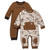 Carhartt Infant Boys Brown and Print 2 Piece Long Sleeve Coverall Set