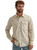 Wrangler Mens White/Brown Premium Retro Long Sleeve Snap Shirt