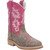 Dan Post Girl's Multicolor Fuchsia Zuma Broad Square Toe Boots