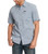 Wrangler Mens Stone Blue Asymmetric Zip Pocket Short Sleeve Shirt