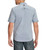Wrangler Mens Stone Blue Asymmetric Zip Pocket Short Sleeve Shirt