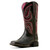 Ariat Ladies Black Deertan/Madison Avenue Cattle Caite Stretchfit Square Toe Boots