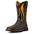 Ariat Men's VENTEK Groundbreaker Brown/Orange Square Toe Pull On Boots