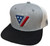 SRVS Fort Lewis Loyalty Never Fades Folded Flag Trucker Hat - Gray/Black/White