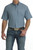 Cinch Men's Blue Geo Print Lightweight ArenaFlex Short Sleeve Button Up Shirt - MTW1704131