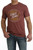 Cinch Men's Burgundy Cinch Jeans Graphic Short Sleeve Shirt
