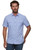 Threadgrit Mens Solid Blue Forest Slub Short Sleeve Shirt