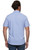 Threadgrit Mens Solid Blue Forest Slub Short Sleeve Shirt